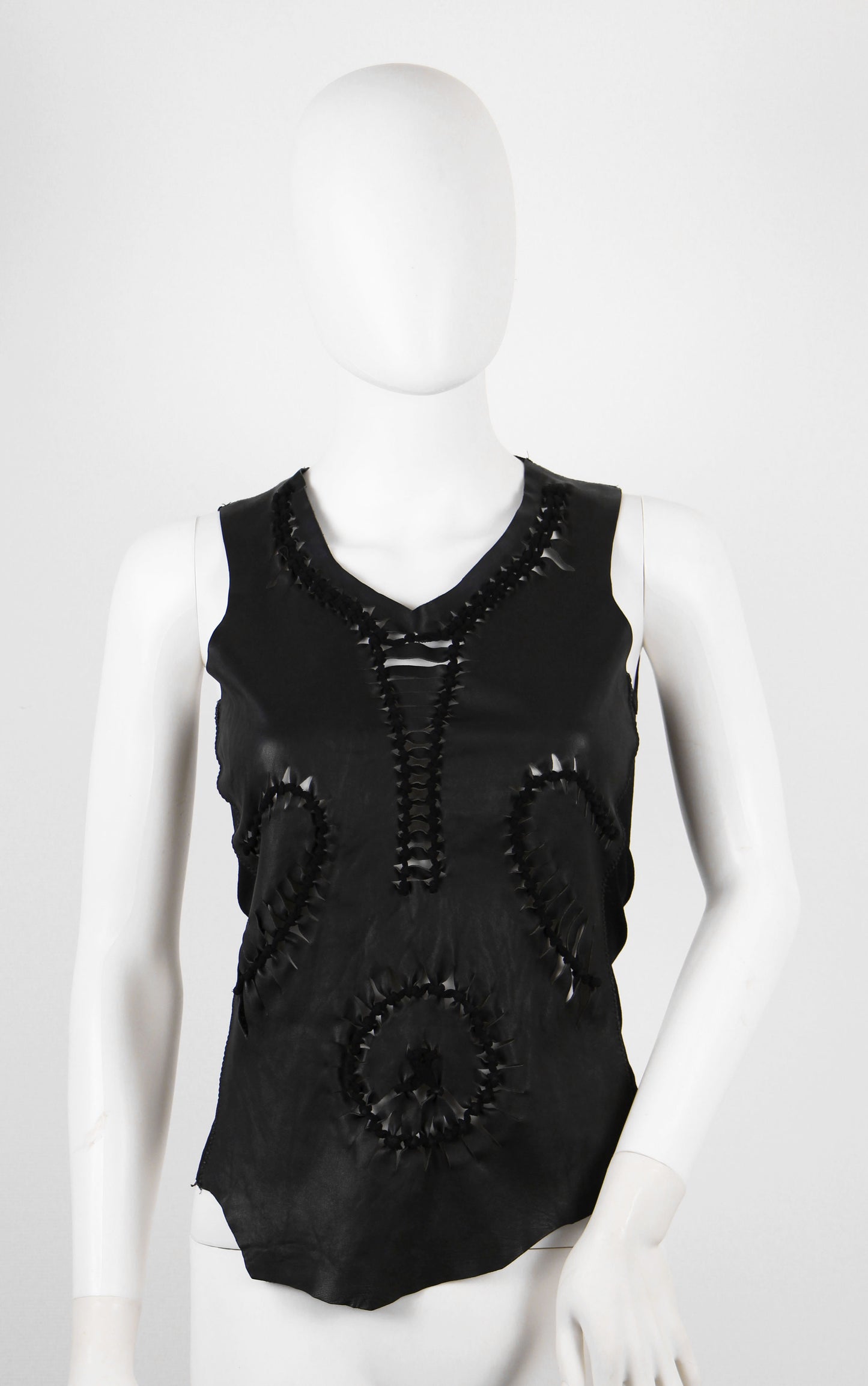 JEAN PAUL GAULTIER LEATHER TOP - S/S 2001
