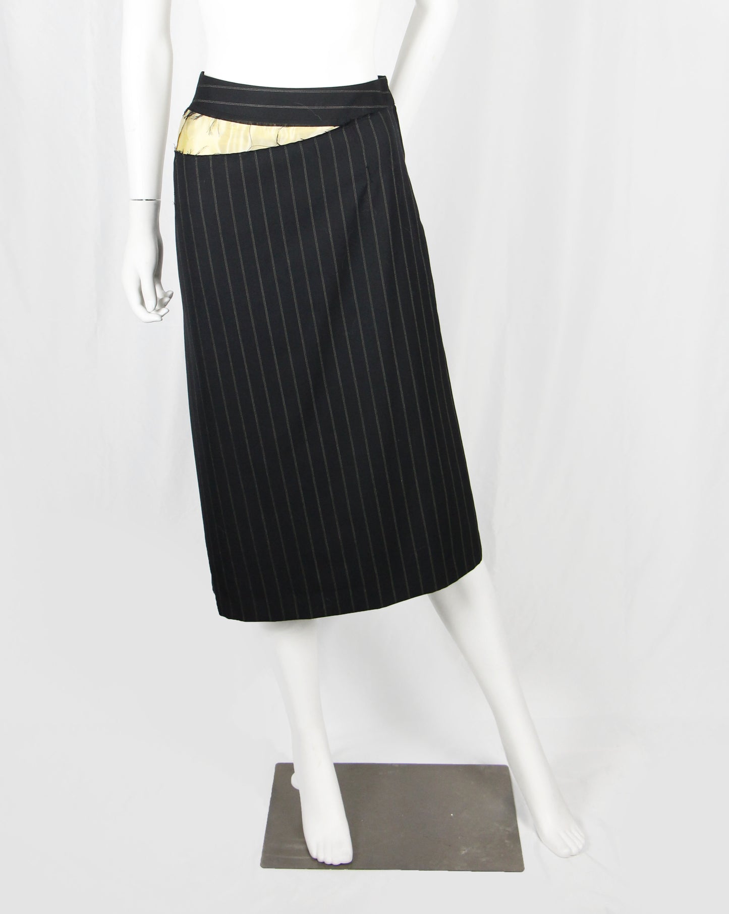 MAISON MARTIN MARGIELA PINSTRIPE SUIT WITH VISIBLE LINING - F/W 2003