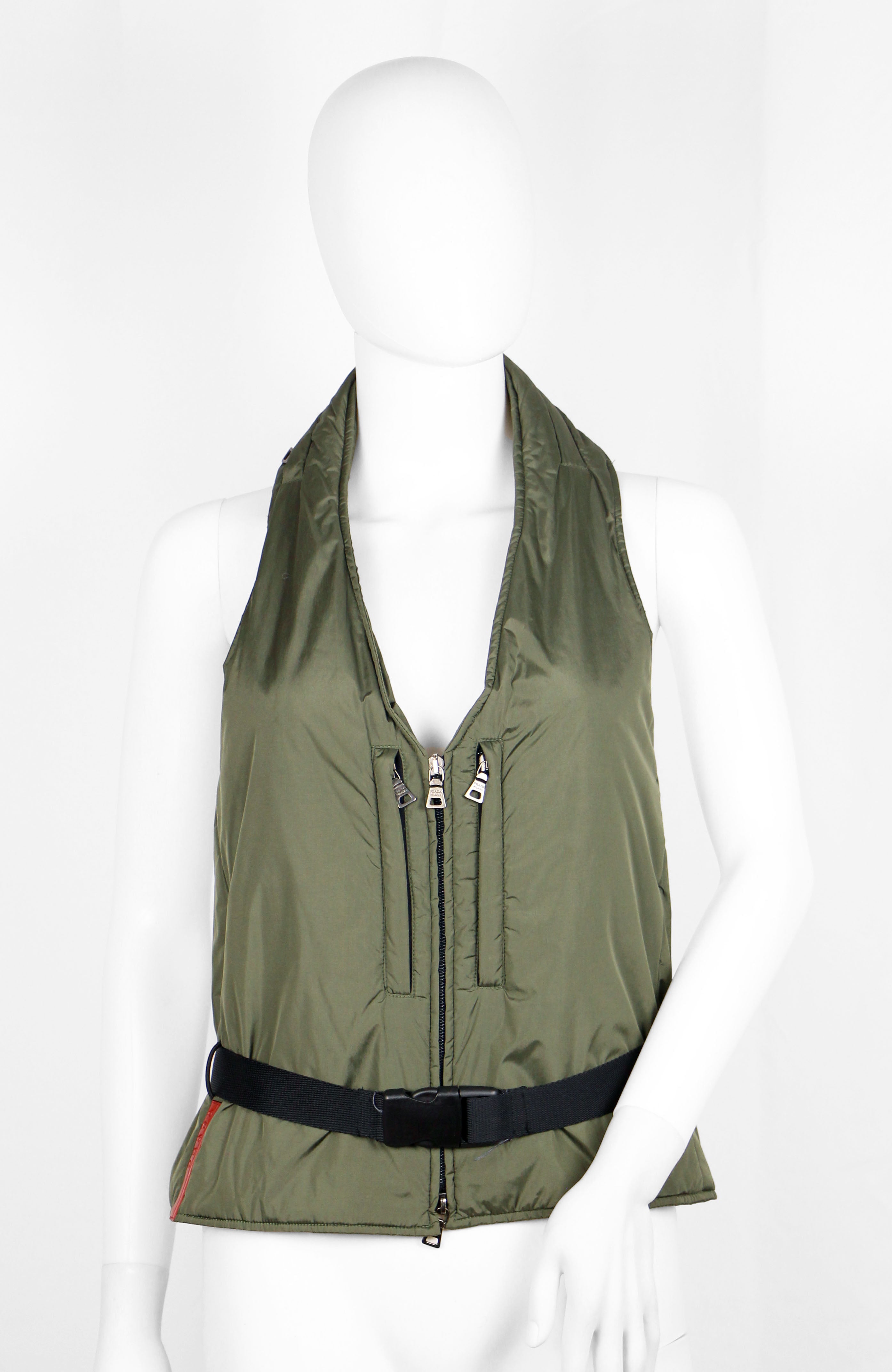 PRADA sport Kaki jacket with vest - F/W 1999