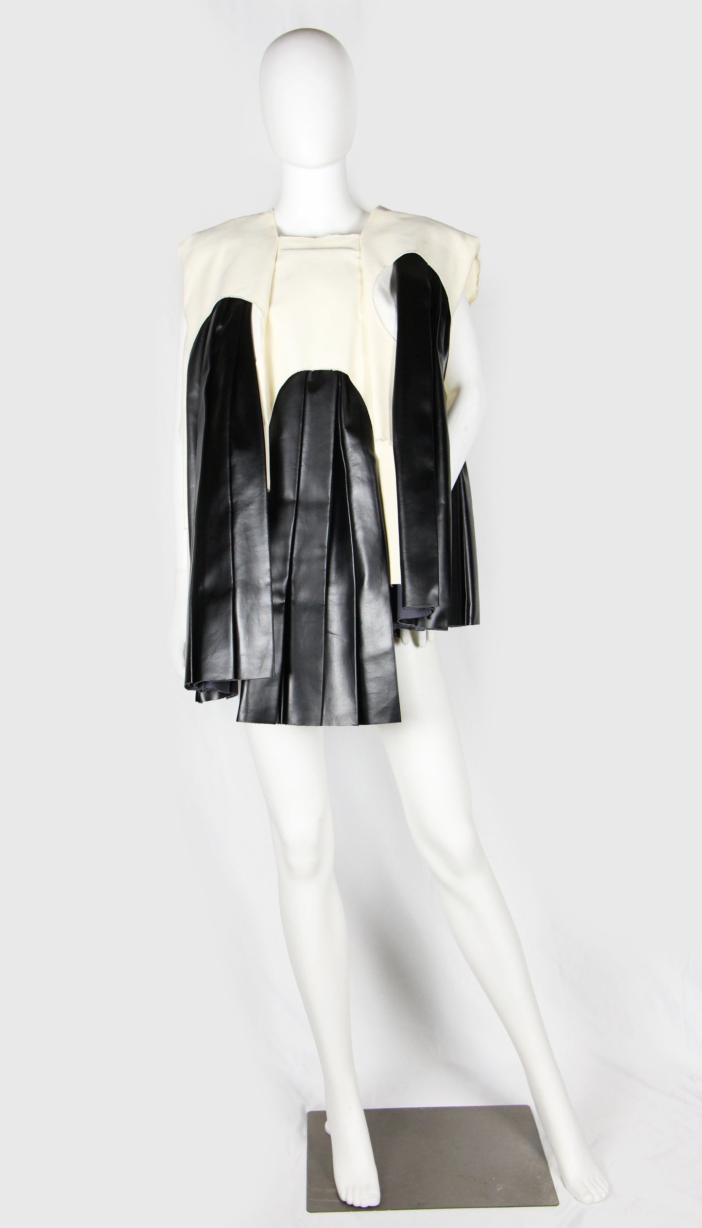 COMME DES GARÇONS VEGAN LEATHER PANEL TOP - S/S 2014