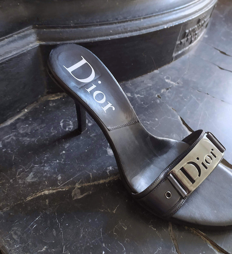 Dior mules Galliano chaussures talons vintage