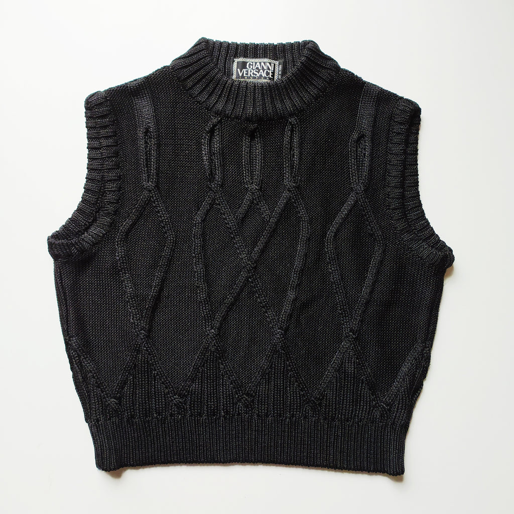 gianni versace cable knit top ss 1994