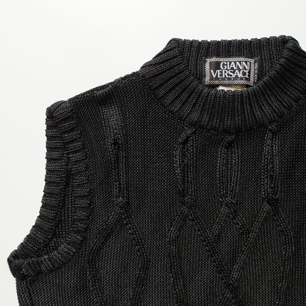 gianni versace cable knit top ss 1994