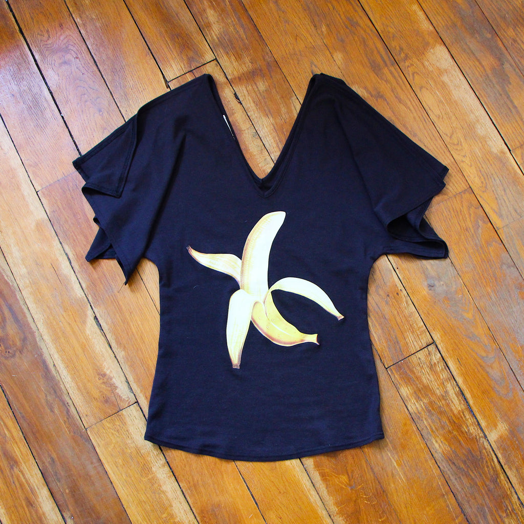 Chloé haut imprimé banane top banana SS 2001