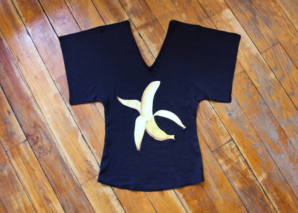 Chloé haut imprimé banane top banana SS 2001
