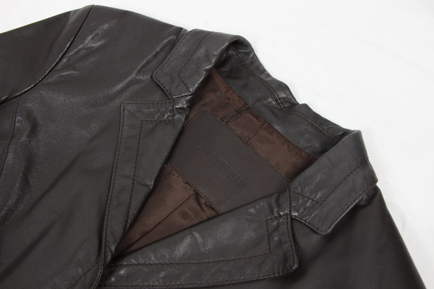 DIRK BIKKEMBERGS BROWN LEATHER JACKET - S/S 2003