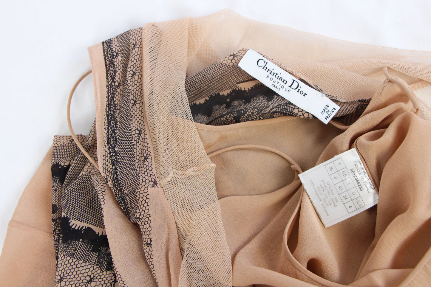DIOR BY JOHN GALLIANO PRINTED LACE DRESS - S/S 2006