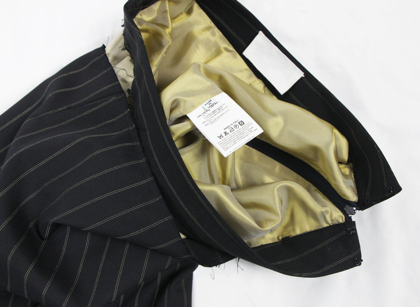 MAISON MARTIN MARGIELA PINSTRIPE SUIT WITH VISIBLE LINING - F/W 2003