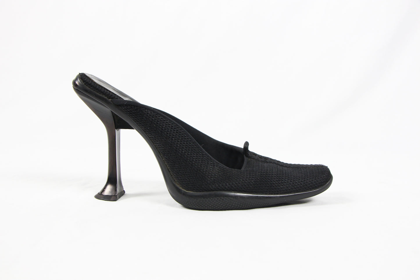 PRADA BLACK MESH MULES - F/W 1999