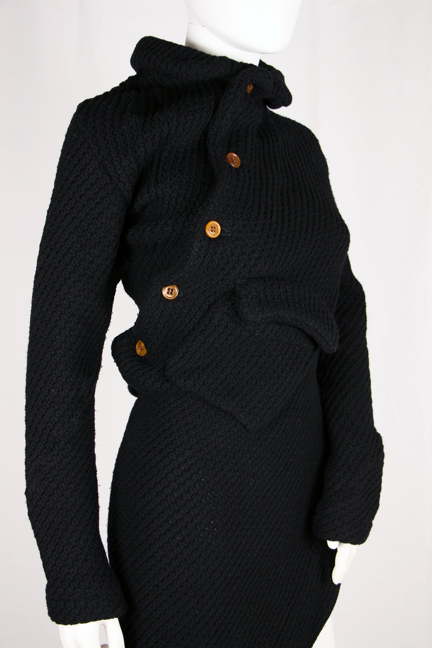 COMME DES GARCONS TWISTED BLACK KNIT - F/W 2002