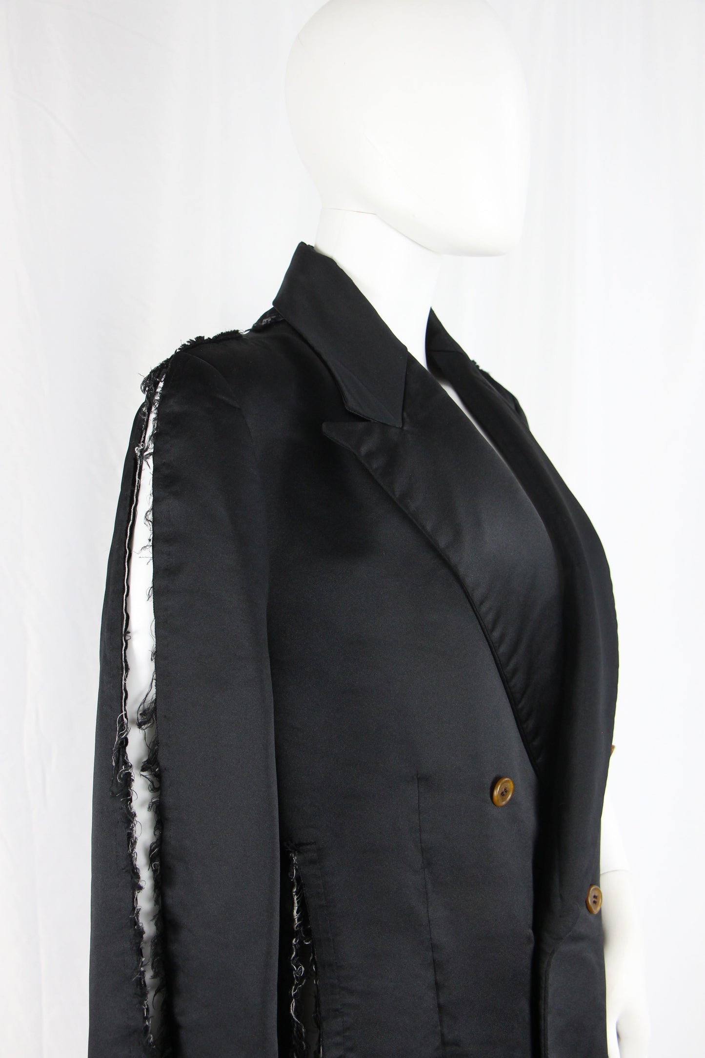 COMME DES GARÇONS LONG FRAYED COAT - c. 2019