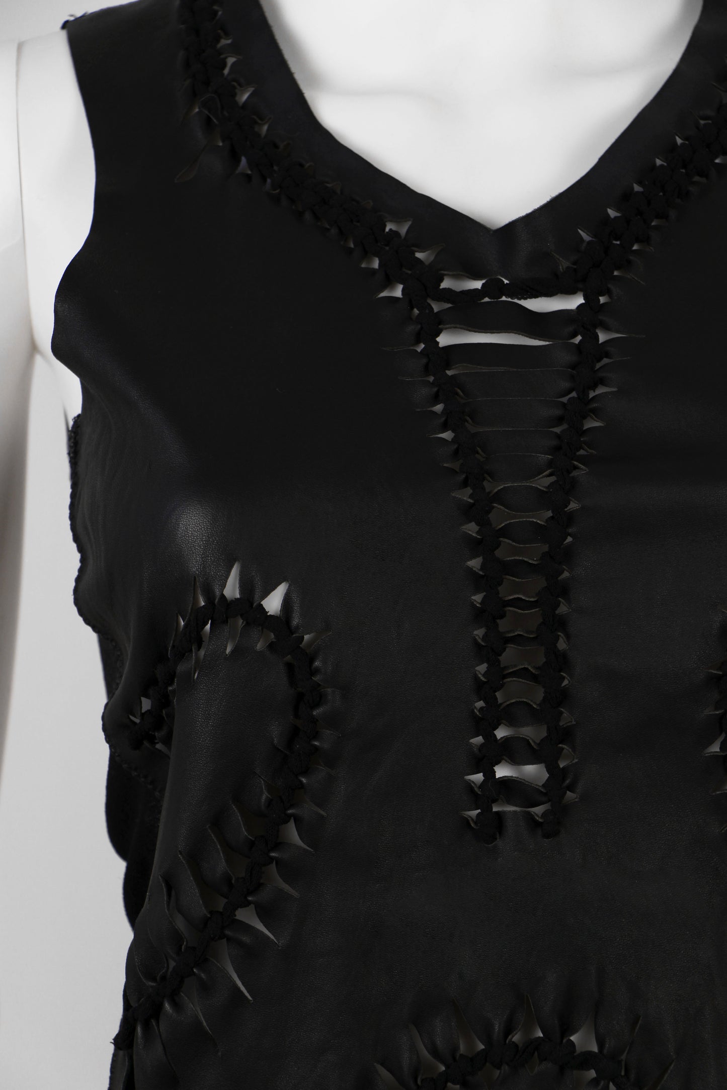 JEAN PAUL GAULTIER LEATHER TOP - S/S 2001