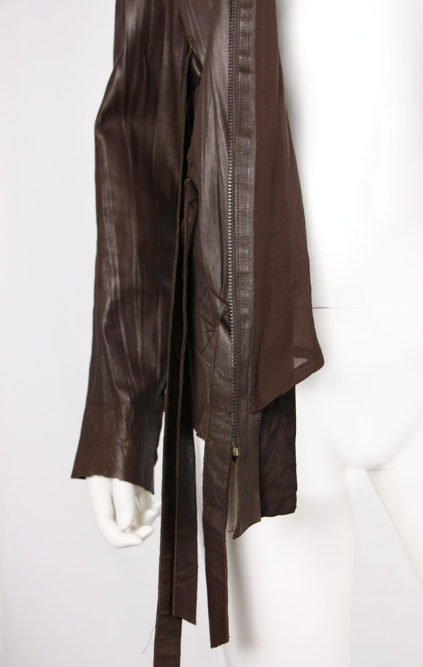 JEAN-PAUL GAULTIER LEATHER STRAP JACKET - F/W 2003