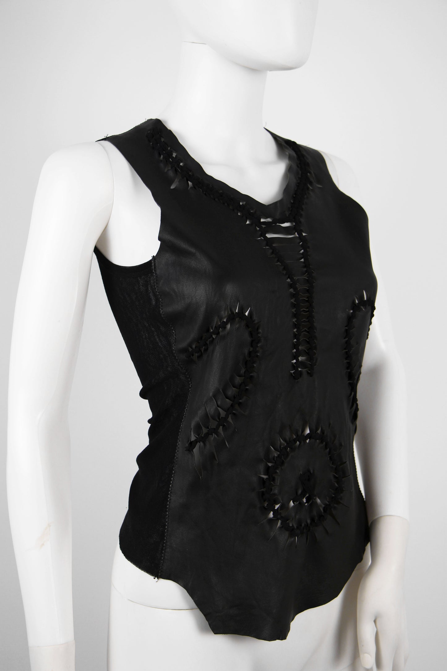 JEAN PAUL GAULTIER LEATHER TOP - S/S 2001