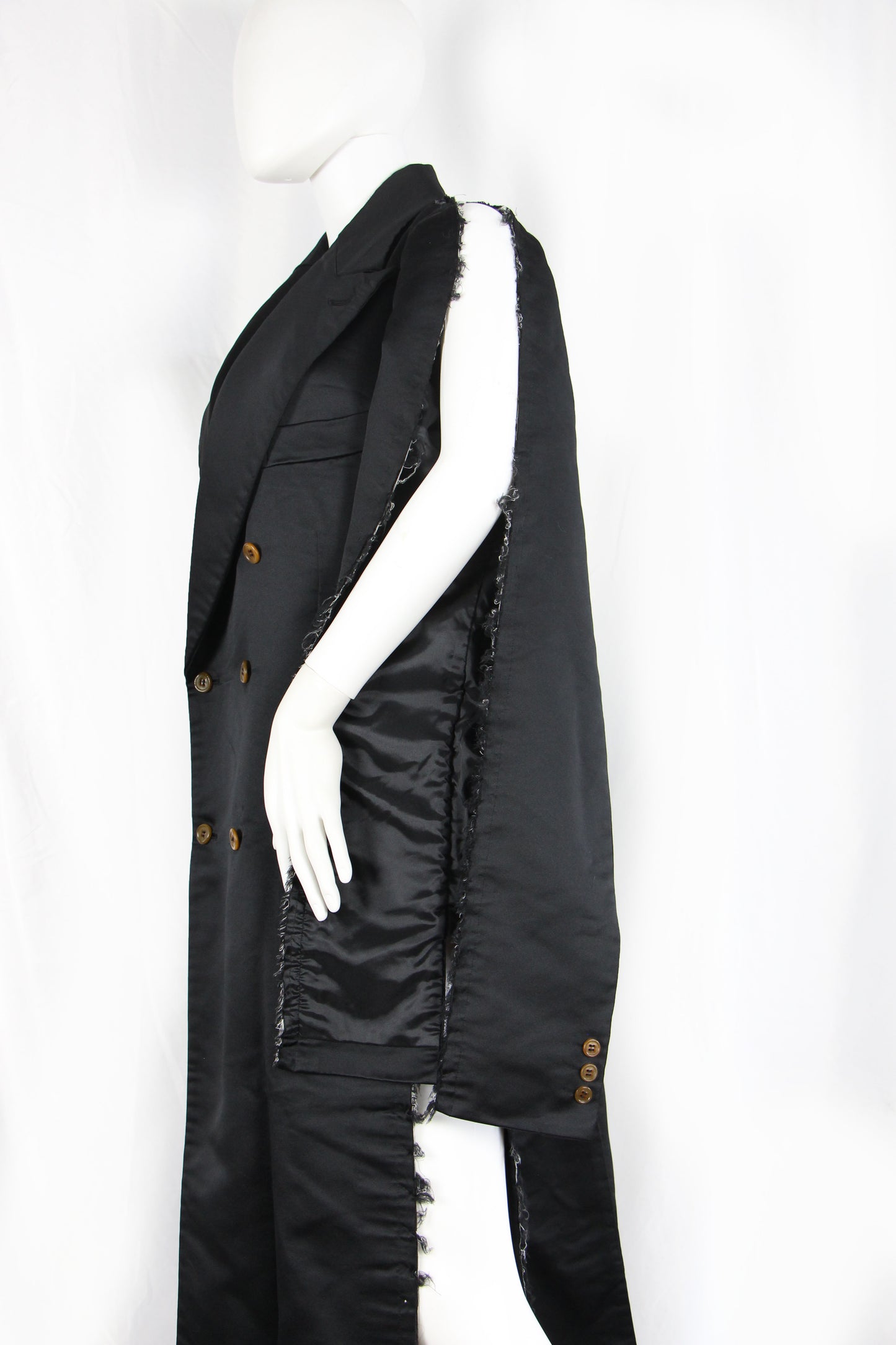 COMME DES GARÇONS LONG FRAYED COAT - c. 2019