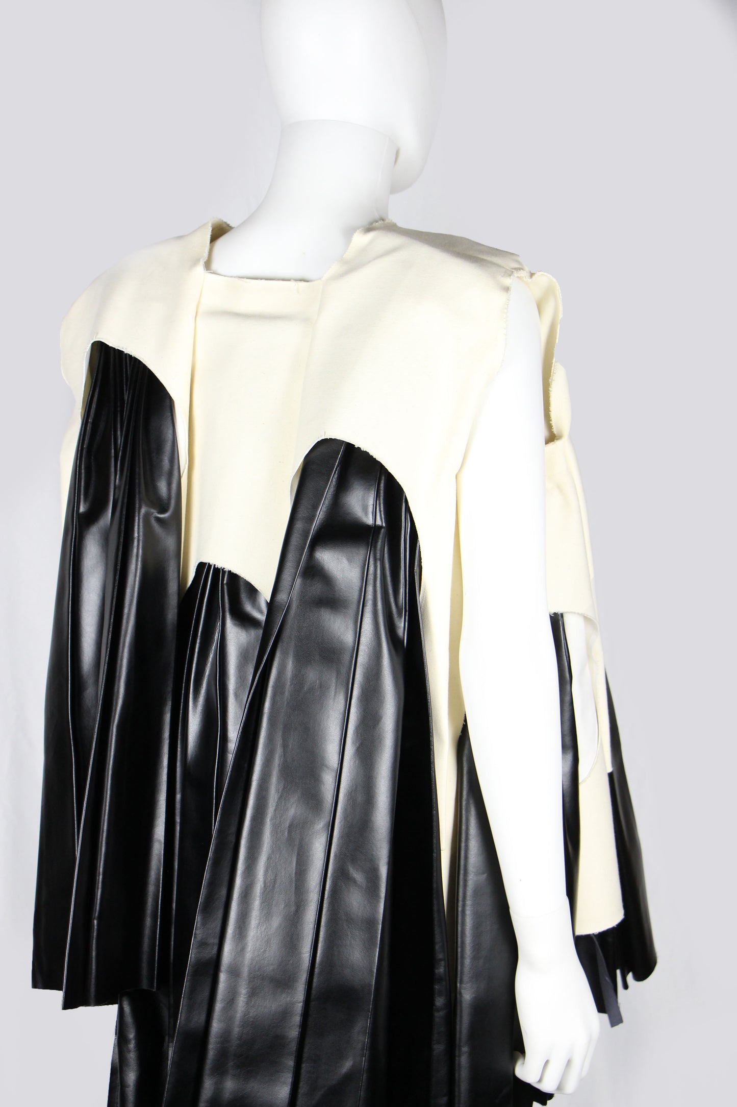 COMME DES GARÇONS VEGAN LEATHER PANEL TOP - S/S 2014